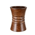 thumbnail image 3 of Villacera Handmade 6" Tall Mango Wood Decorative Brown Pillar Candle Holder | Rustic Hand Carve Design | Eco-Friendly and Sustainable Wood, 3 of 5