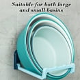thumbnail image 5 of Foldable Wall Mounted Basin Holder | No Drill Space Saving Storage Rack with Strong Adhesive for Bathroom & Kitchen Organization | Collapsible Stand, 1 Pack, 5 of 7