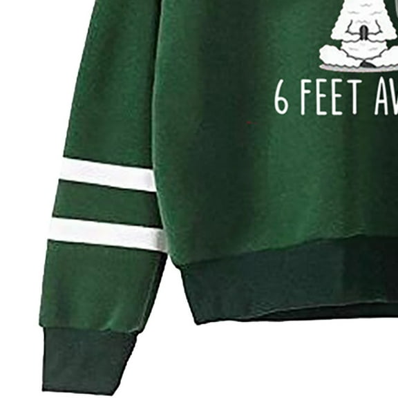 Fesfesfes Women Hooded Fall Long Sleeve Hoodie Sweatshirt Letters Hooded Pullover Tops Blouse Plus Size $10