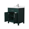 thumbnail image 3 of Wyndham Collection Beckett 30" Wood Single Bathroom Vanity in Green/Nickel, 3 of 6