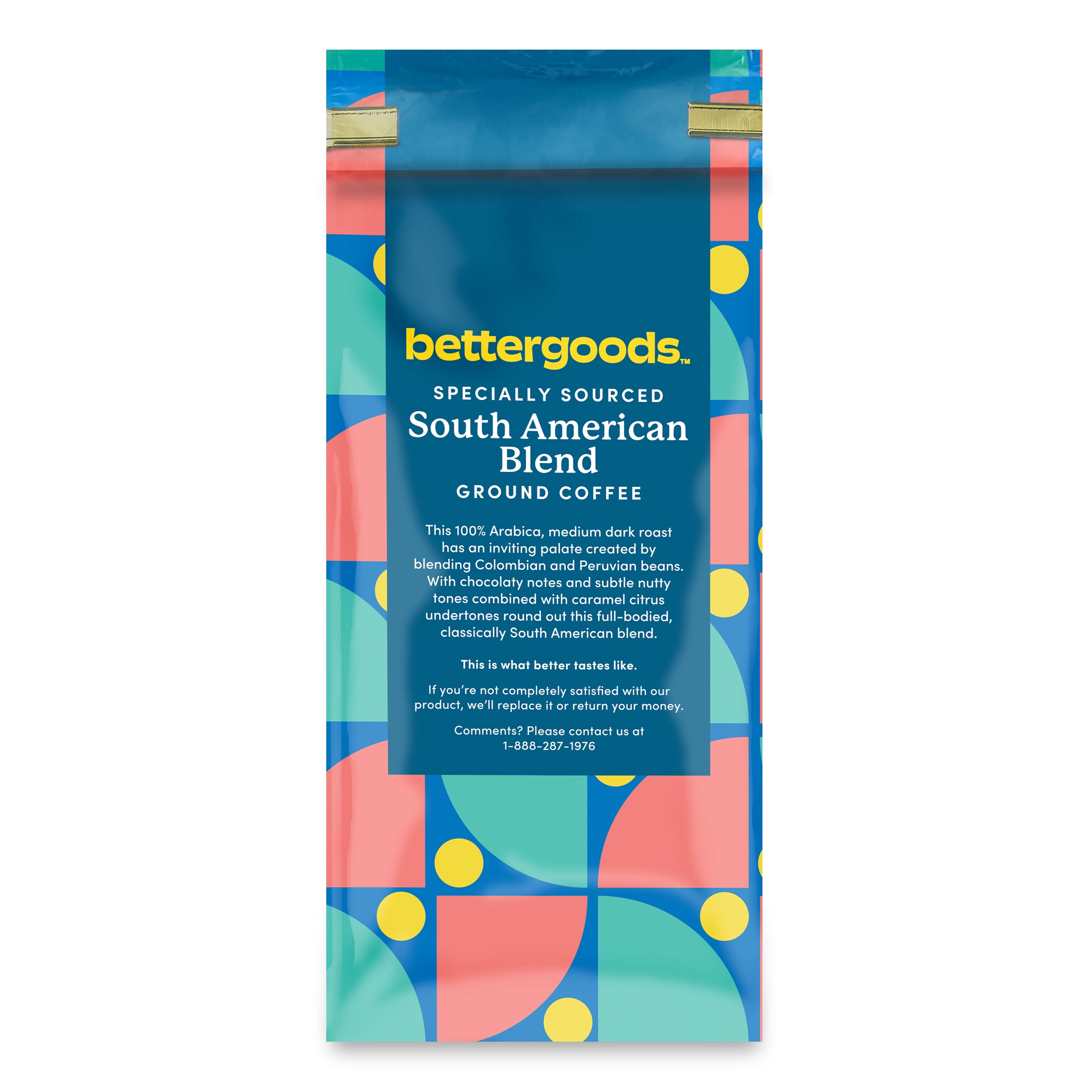 bettergoods Specialty Blend South American Ground Coffee, Medium Dark Roast, 12 oz
