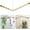 Gold, variant on L Shaped Shower Curtain Rod - [39''-69''] x [55''-85''] Adjustable Corner Shower Rod, 90 Degree Shower Rod Bar for Bathroom Bathtub, Clothing Store with 12 Ring Hooks Ceiling Support
