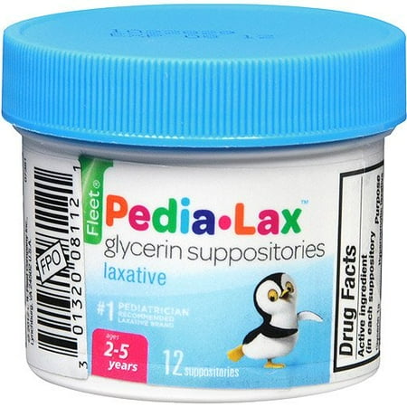 - 2 Pack - Fleet Pedia-Lax Glycerin Suppositories 12 Each