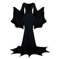 thumbnail image 6 of FEIFLY Gothic Dress For Women Cold Shoulder Sleeve Mesh Long Vintage Dress For Halloween Carnival Party, 6 of 6