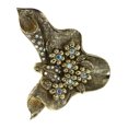 thumbnail image 1 of Flower Leaf AB Finish Brooch-Pin With Crystal Accents Gold-Tone Color #LQP1434, 1 of 2
