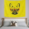thumbnail image 2 of FREEAMG Tapestry Wall Hanging Vintage French Bulldog with Glasses Tapestry Decorative Wall Tapestries Wall Art Wall Blanket Bedding Tapestry for Bedroom Living Room Dorm 80x60 inch, 2 of 7