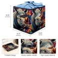 thumbnail image 3 of Rhinoceros Large Capacity Foldable Storage Baskets with Handle, 10.8"x10.5"x10.6", Toy Storage Cube Organizer Storage Containers, 3 of 6