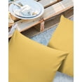 thumbnail image 2 of Pack of 2 Outdoor Pillow Covers, Solid Color Yellow Waterproof Square Throw Pillowcase Cushion Decorative Pillow Covers for Couch Patio Tent, 24x24 in, 2 of 6