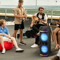 thumbnail image 3 of Lohoms Powerful Party Speaker Bluetooth Wireless with Dual 12" Woofers, Big Portable Rechargeable Speaker with LED Lights, FM Radio & Karaoke Microphone, 3 of 11
