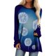 thumbnail image 2 of Ichuanyi liquidación mujer camisas casuales de manga larga estampado de cuello redondo tops sueltos ICHUANYI WER202308210657, 2 of 5