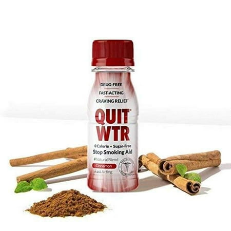 Quit WTR Nicotine-Free Stop Smoking Cessation Shot - Cinnamon (Best Gum To Quit Smoking)