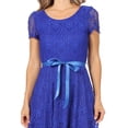 thumbnail image 5 of Women's Floral Lace Dress Short Sleeve Party Dress, 5 of 6