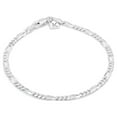 thumbnail image 2 of Kezef Sterling Silver Figaro Chain Bracelet for Men or Women Hypoallegenic Made in Italy, 2 of 8