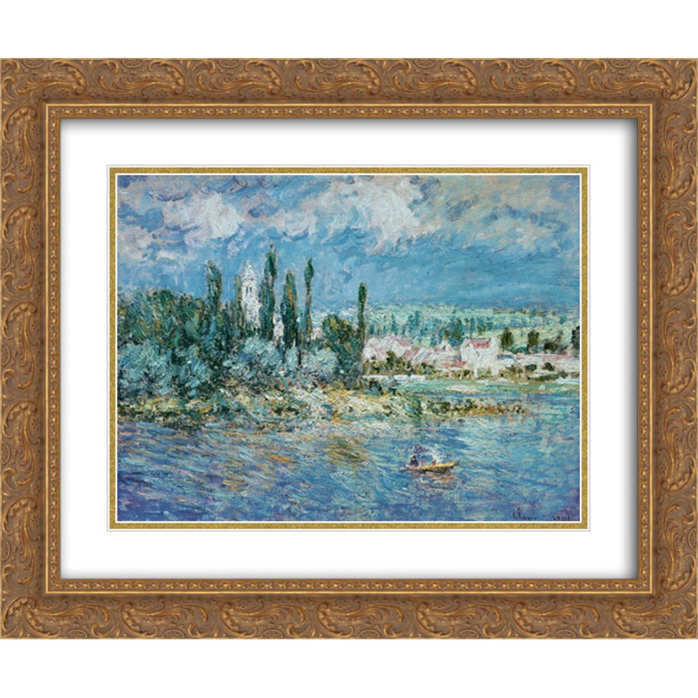 Claude 2x Matted 24x20 Gold Ornate Framed Art Print 'Landscape with Thunderstorm