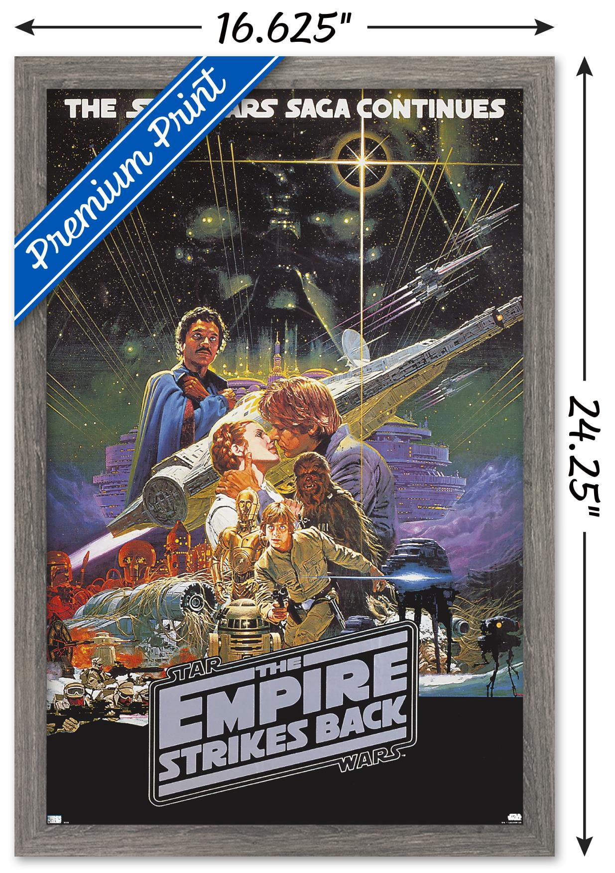 Star Wars: The Empire Strikes Back - Kiss One Sheet Wall Poster, 14.725" x 22.375" Framed
