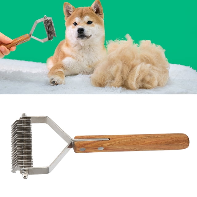 Rastrillo De Capa Inferior Para Mascotas, Peine Para Quitar Nudos, Masaje Sin Irritación, De Madera Para Cachorros Y Gatos