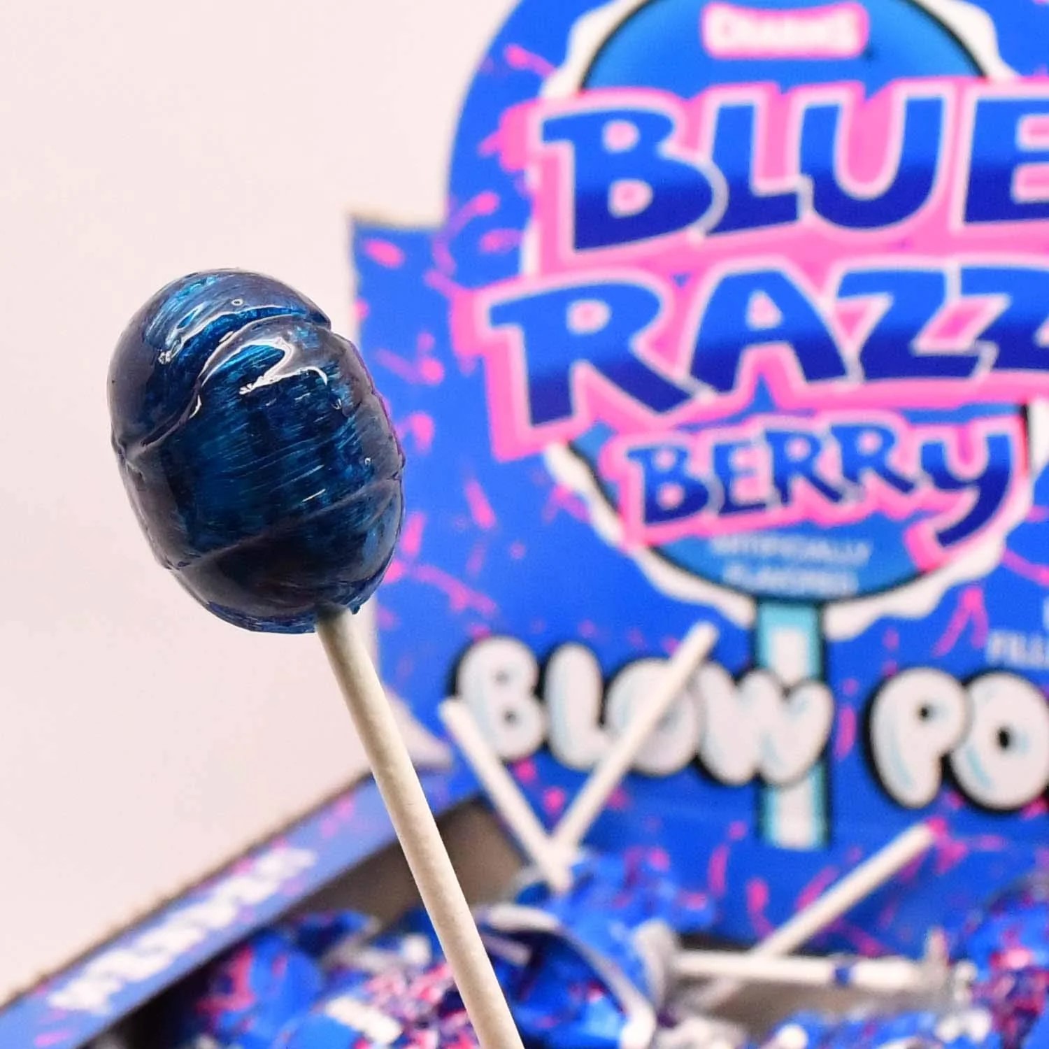 Charms Blow Pop Blue Razz Bubble Gum, 48 count, 50 calories, 24 oz. Bag