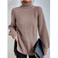 thumbnail image 1 of Suéter europeo y americano de cuello alto, suéter casual simple y puro, suéter medio largo, 1 of 6
