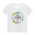 thumbnail image 1 of Haut à Manches Courtes Imprimé Œufs de Pâques Mignons pour Enfants Garçons Filles Mode Col Rond, 1 of 4