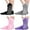 Multicolor, variant on 4 Pairs Non-Slip Yoga Socks with Grips, Sticky Home Athletic Socks for Adult Women, Black, Purple, Gray, Pink