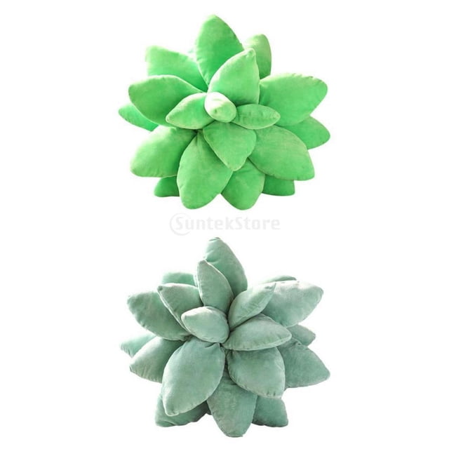 2 Almohadas de con Suculentas para Sofá, Dormitorio, Decoración para hogar, Adorno de Juguete perfecl Almohada de cactus suculentas