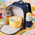 thumbnail image 4 of Linnome Cute Children's Peach Compartment Lunch Box Small Fresh Fruit Shaped Complementary Food Box Portable Picnic Bento Box in Yellow, 4 of 7