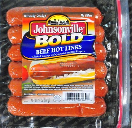 Johnsonville Beef Hot Sausage Link 14 Oz