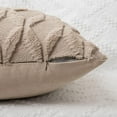 thumbnail image 3 of Pack of 2 Faux Wool Throw Pillow Covers 18x18 Inches Soft Couch Cushion Cover with Velvet Decorative Cushion Cover for Living Room, Bedroom,Car,Office (Taupe), 3 of 15