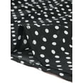 thumbnail image 6 of INSPIRE CHIC Women's Blouse Polka Dots Tie Neck Ruffled Cap Sleeve Wear-to-Work Top M Black, 6 of 8