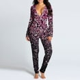 thumbnail image 2 of BRGZLK Onesies for Women Ladies Onesie Hooded Pyjamas Winter Warm Plush Flannel Jumpsuit Funny Novelty Animal Pajamas Playsuit Loungewear Size 8-16, 2 of 6
