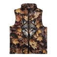 thumbnail image 4 of Pzuqiu Camo Hunting Wolf Boys Zip Up Sleeveless Vest Size 5-6 Casual Fall Winter Warm Outerwear With Pockets Toddler Boy Clothes Fall Outerwear Versatile for Boys Teens Youth, 4 of 7