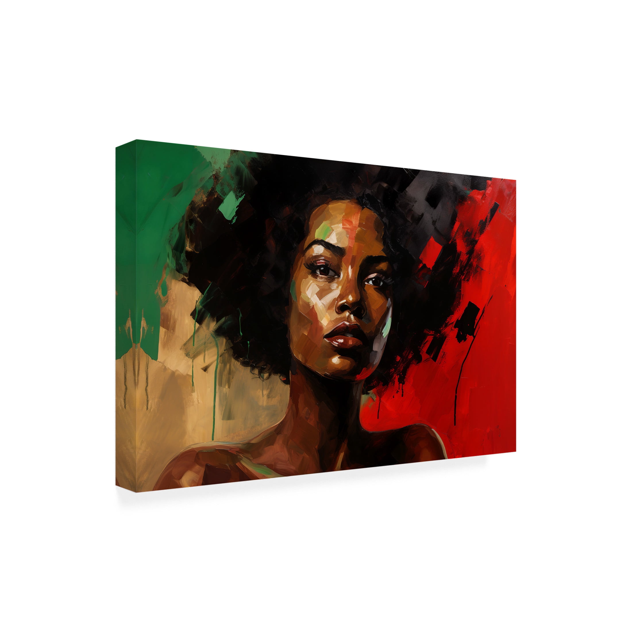 Canvas Wall Art - Ray Heere 'Colorful Model 21' Wall Art for Living Room, Bedroom, or Office Décor by Trademark Fine Art - 47 x 30 Inches