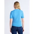 thumbnail image 3 of Free Assembly Women's and Women's Plus Cozy Yarn Shrunken Sweater Tee with Short Sleeves, Solid & Print, Lightweight, Sizes XS-4X, 3 of 5