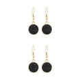 thumbnail image 1 of Qarigey 1 par de pendientes colgantes Drusy, colgante , accesorios de joyería multicolor, decoraciones para mujer, pendientes de aleación Negro 2Conjunto, 1 of 6