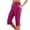 #Yoga Capris_1 Hot Pink, variant on Yoga Capris For Womens Summer Cropped Cut-Out Golf Capri Pants Lace-Up Elastic Waist Leggings Light Breathable Sweatpants Hiking Outdoor Camping Fishing Capris Pants with Pockets