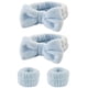 thumbnail image 1 of 4 Uds. Diadema de Spa, muñequera, coleteros, puños para lavarse la cara, muñequeras de toalla, diadema para el pelo, 1 of 6