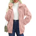 thumbnail image 2 of Chaqueta Suave y Cálida con Cremallera y Larga para Mujer Rosa XL, 2 of 10