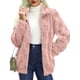 thumbnail image 2 of Chaqueta Suave y Cálida con Cremallera y Larga para Mujer Rosa M, 2 of 10