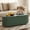Green, variant on YOCWO Oval Storage Bench with Flip Top and Wheels, Fluted Wave Entryway Bench with Storage End of Bed Bench for Bedroom& Living Room, Walnut