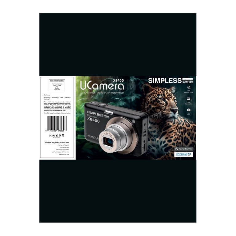 Samvix, Digital Camera, UCamera X8400, 48MP 4K Ultra HD Video