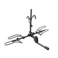 thumbnail image 1 of Stromberg Carlson Bike Rack BC-202 2 Inch Receiver Hitch Mount; Holds 2 Bikes; Up To 80 Pound Weight Capacity; Bike Wheel Rests In Loop; Foldable; Black; Steel, 1 of 6