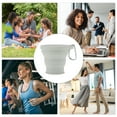 thumbnail image 5 of Unique Bargains 1 Pc Collapsible Cups Portable Folding Cup with Carabiner Folded Height 1.8cm Camping Water Cup 180ml Light Gray, 5 of 5