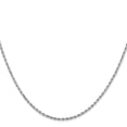 thumbnail image 2 of 14K White Gold Rope Chain Necklace 20 inch 1.5 mm Diamond-cut with Lobster Clasp, 2 of 4
