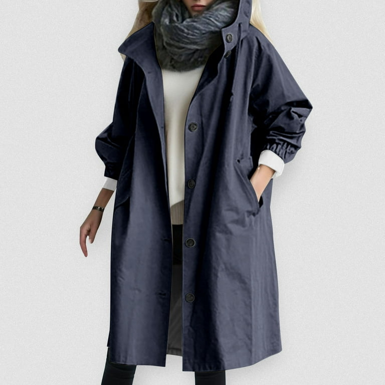 Ladies plus size long coats 2025