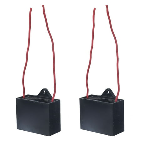 

2Pcs Ceiling Fan Capacitor Starting Component 2 Wire 25UF 14cm Lead Length CBB61 250VAC