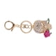 thumbnail image 5 of Llavero De Calavera, Anillos De Llave De Calavera De Flores Gancho, Diamantes De Imitación Checa, Día De La Madre, Colgante De Bolsas, Con Anillos De Llave, Colgante De Autos, 5 of 7