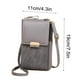 thumbnail image 3 of Mini bolso bandolera de piel para mujer | Bolso de hombro de PU con ranuras para tarjetas | Ventana táctil | 19 x 10 cm | Monedero de moda para viajes y uso diario, 3 of 4