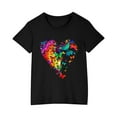 thumbnail image 2 of Oksale Girls Shirts Size 7-8 Cute Trendy Graphic Tees Kids Unisex Loose Fit Crewneck Tops Girls Clothes Short Sleeve T Shirts, 2 of 5