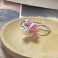 thumbnail image 3 of Porte-clés Escargot Capybara Lapin Rose Moelleux Résine Cochon Papillon 3D Pendentif Sac Porte-Clés Bijou Cadeau, 3 of 4