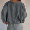 thumbnail image 5 of Sakmal Casual Coats for Women Plus Size Gray Long Sleeve Sleeve Loose Fit Cardigan Cotton and Line Solid Jackets for Women Plus Size, 5 of 8